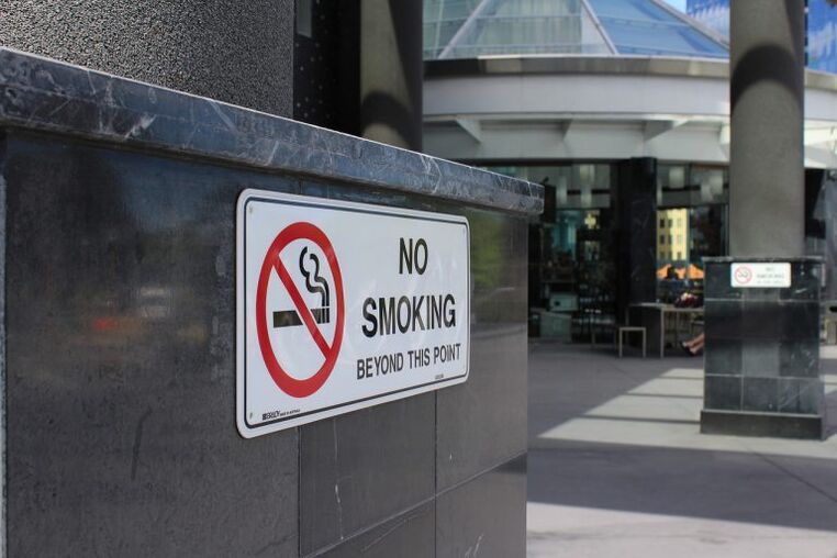 A smoking ban in public places encourages smoking cessation